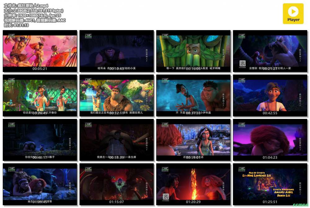 【疯狂原始人2  The Croods: A New Age (2020)  .1080p/mp4/2.38GB】CHC.RIP高清（国语字幕）免费七天撤档　-百度云